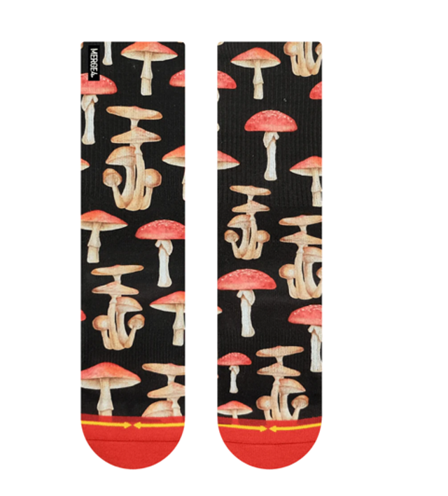 Merge4 - Mushrooms Crew Socks with Art by Hanna Minck