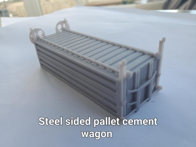 Pallet cement wagon (steel sided)