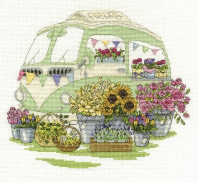 DMC Les Fleurs cross stitch Kit