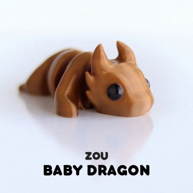 Dragon Articulated flexible Autistic Toy 3D Printed Gift Wiggle Cute Animal