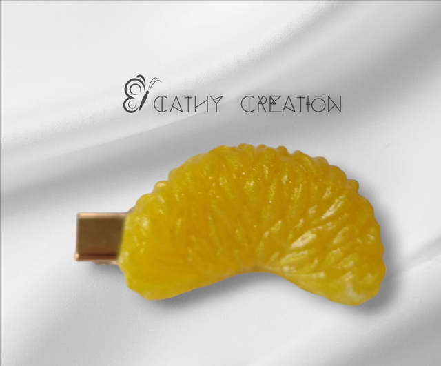 Pince à cheveux quartier de citron 