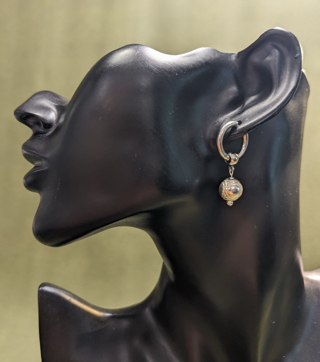 Best Seller ! - "Petanca" - Mono - Créole, Plaqué Argent, Acier Inoxydable (Boucle à l'Unité)