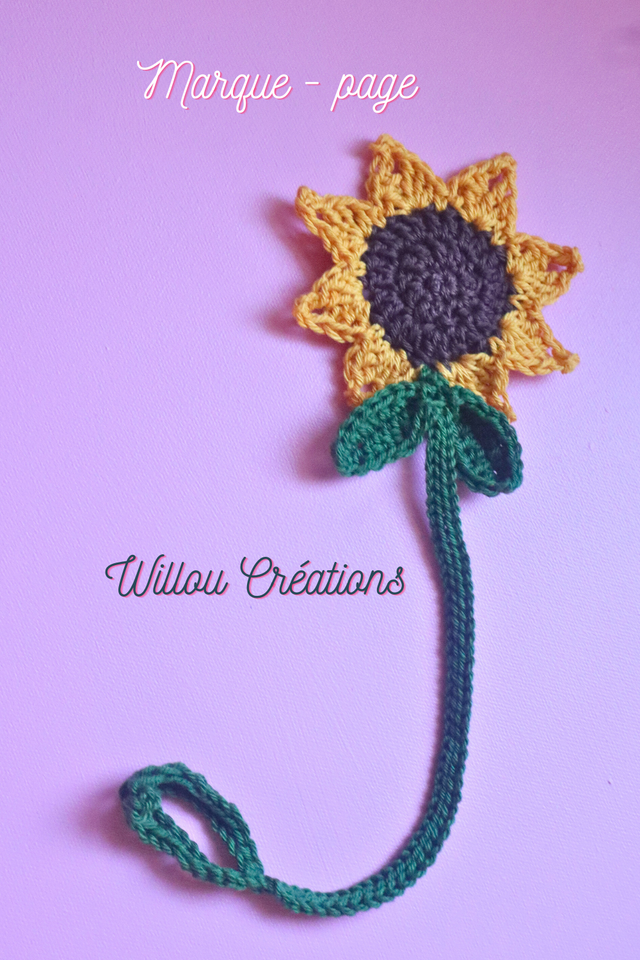 🌻 Marque-page Tournesol au Crochet