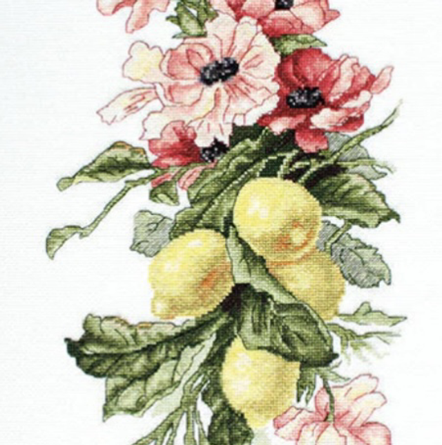Cross Stitch Kit Luca-S - Flowers and Lemons