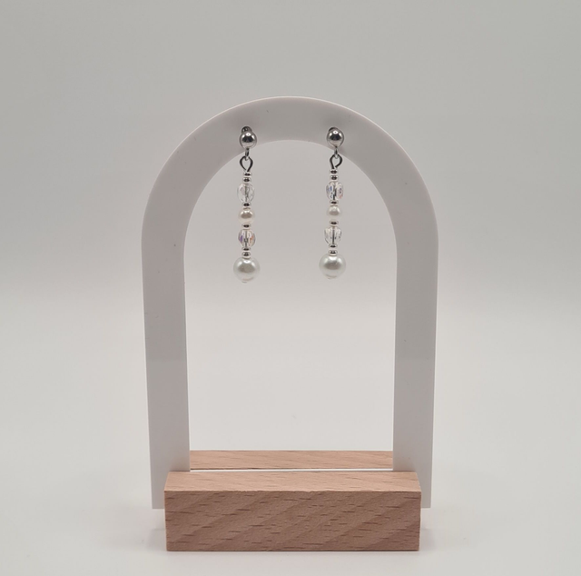 Santorin blanc/argenté (Boucles d'oreilles)