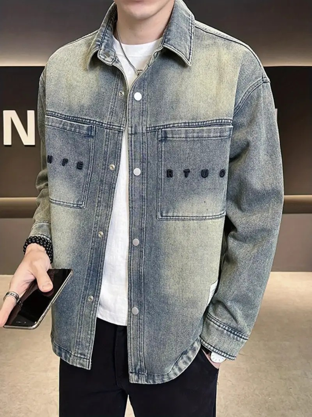 Men's Vintage Washed denim Jacket