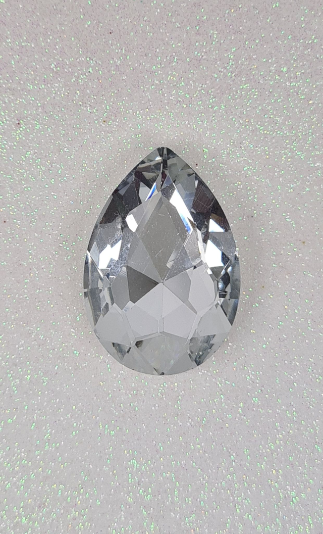 Fancy Drop, Crystal, 30x40mm