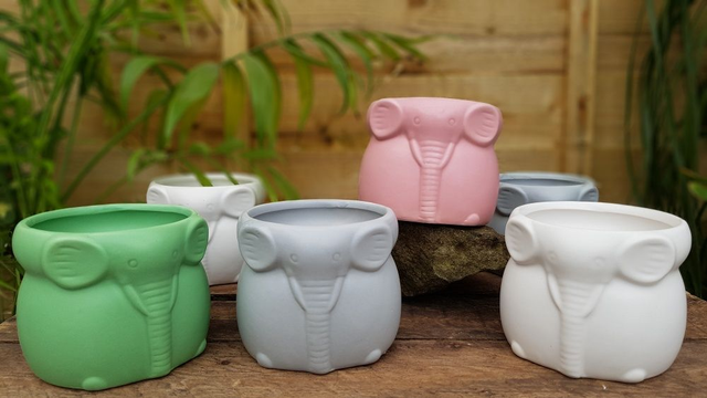 8.5cm Elephant Pot
