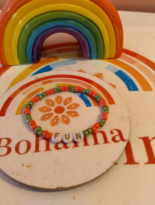 Festive words bracelets 