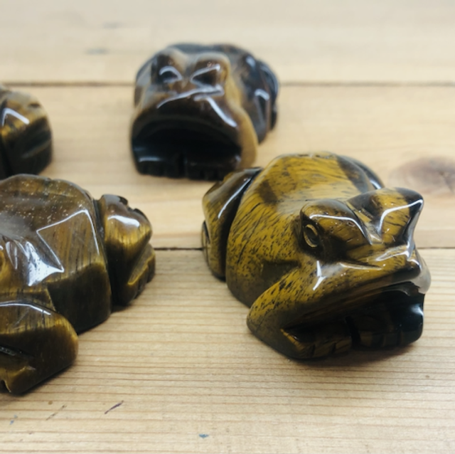 Grenouille porte bonheur Oeil du tigre