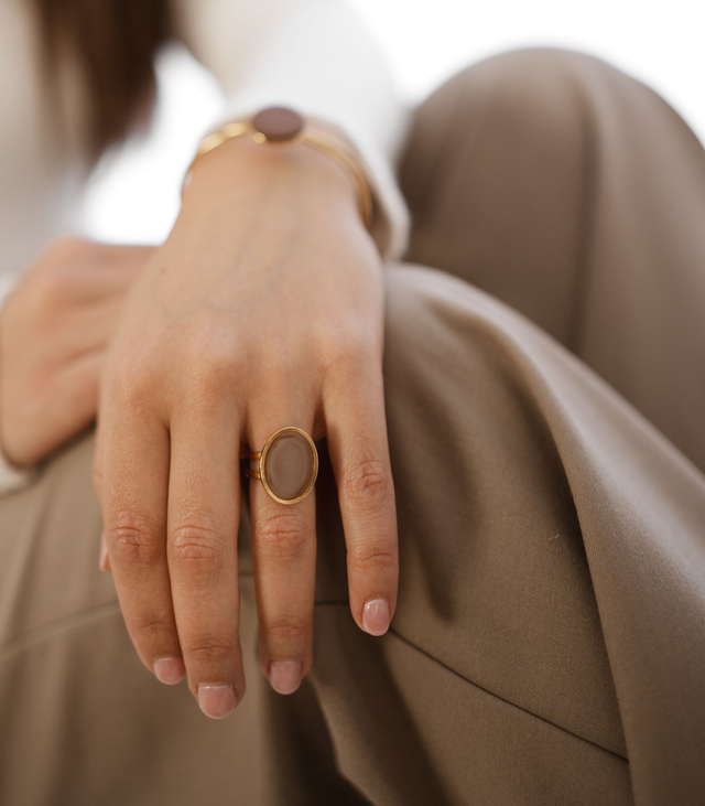 Ring with Polymer Clay ~ Mirrow