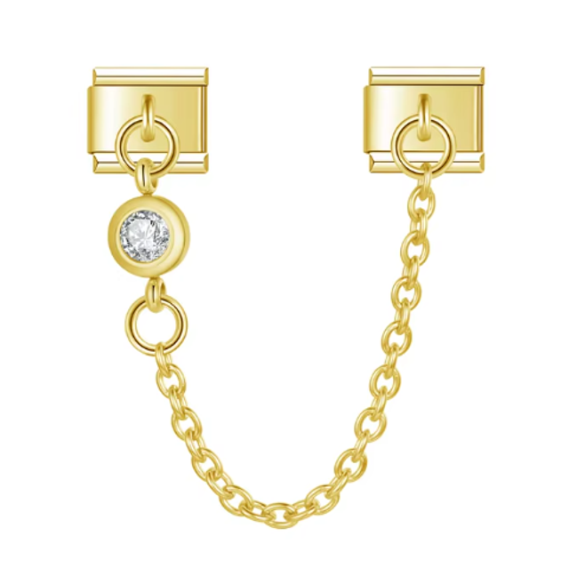 Charm Cadena con Brillo Dorado