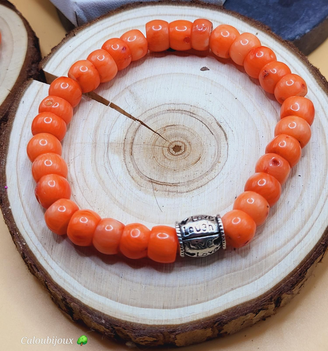 Bracelet bambou des mers corail