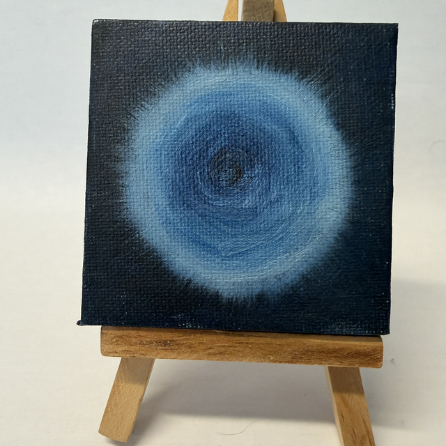 Abstract miniature oil painting
