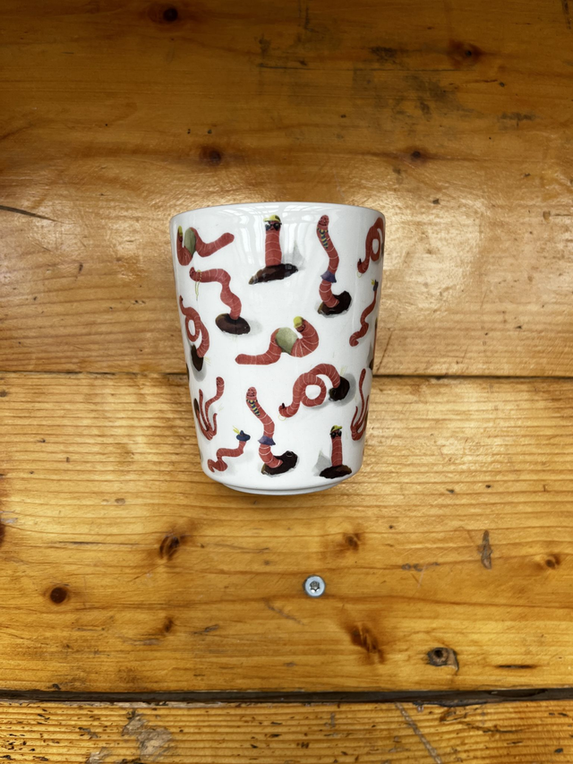 Becher Wurm und Würmer | lenes_linien Sonderedition