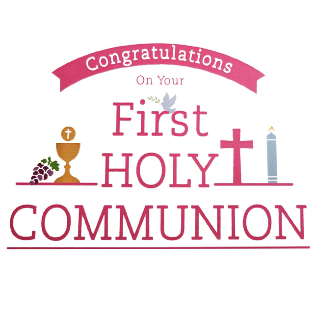 First Communion Congrats - Pink