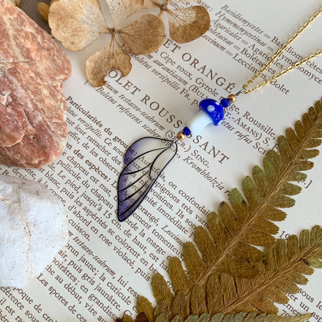 Collier Aube des Songes indigo lilas