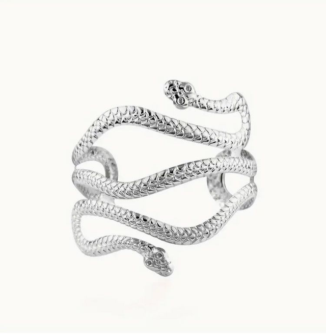 Bracelet de manchette Serpent Envoutant Argent