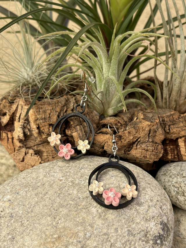 Trio de fleurs pastels