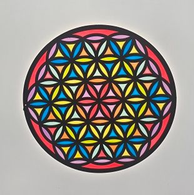 FLEUR DE VIE VITRAIL 30cm model 2