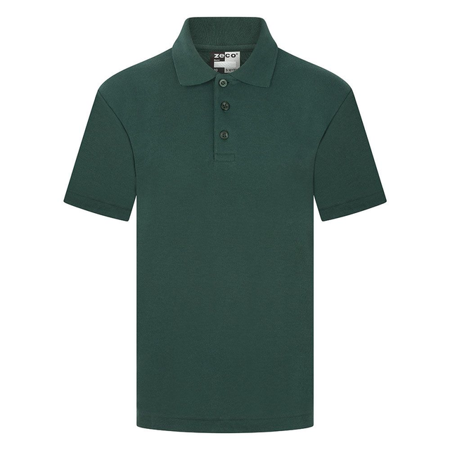 Green PE polo shirt - unisex