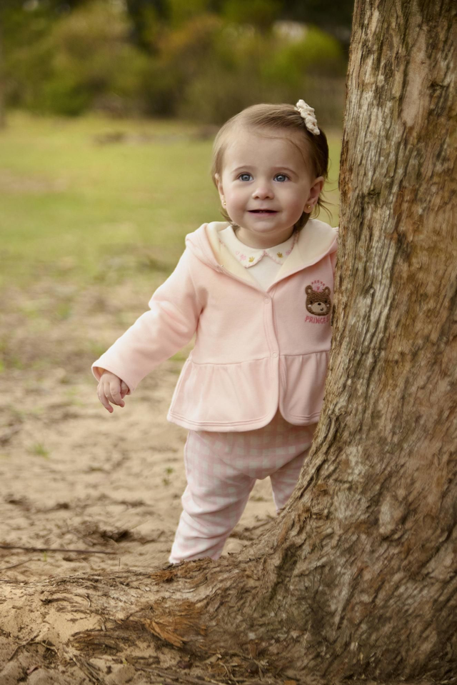 Conj. Cardigã e calça em suedine com forro Soft