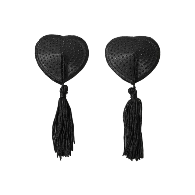 Pezoneras Eróticas en Forma de Corazón - Negro