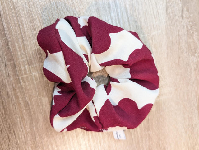 Chouchou fleurs rouges 