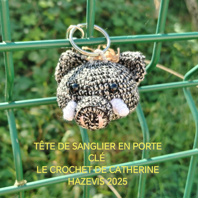 2025 TÊTE DE SANGLIER EN PORTE CLÉ 