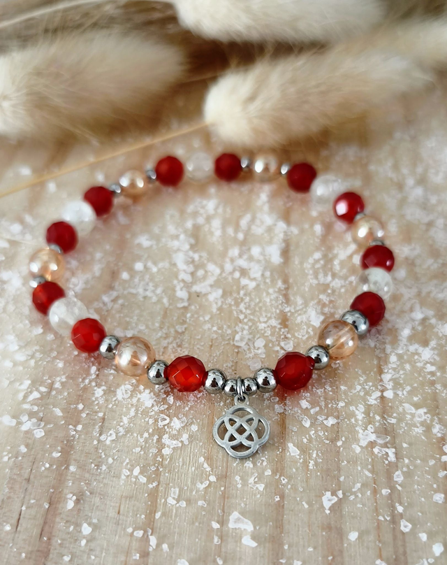 A Bracelet "Soléa" Cornaline et Citrine 