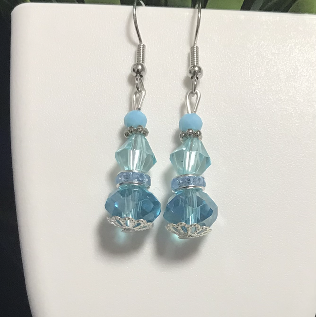 Blue Dangling Earrings - BLDE57