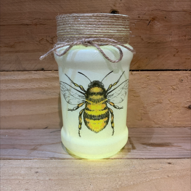 Medium Lantern Jar - Queen Bee 