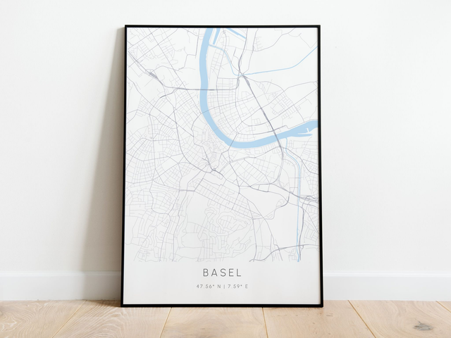 Basel Stadtkarte | Druck | Poster