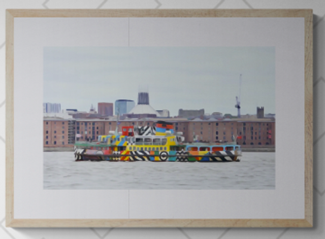 Ferry at the Cathedral Watercolour - Print