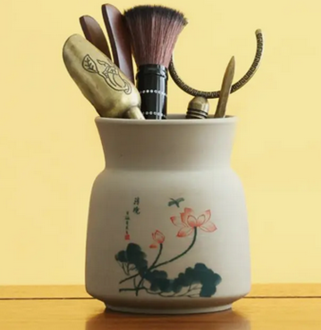 Six Gentlemen Tea Ceremony - Fish Playing with Lotus Flower Design【六君子茶道-鱼戏荷花款】