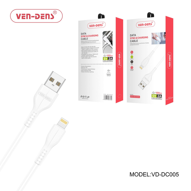 USB to Lightning Charging Cable 2A White 1m 2m 3m (Qty 10)