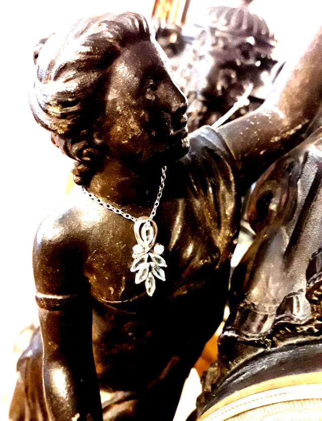 Pendentif aigue marine, argent 925