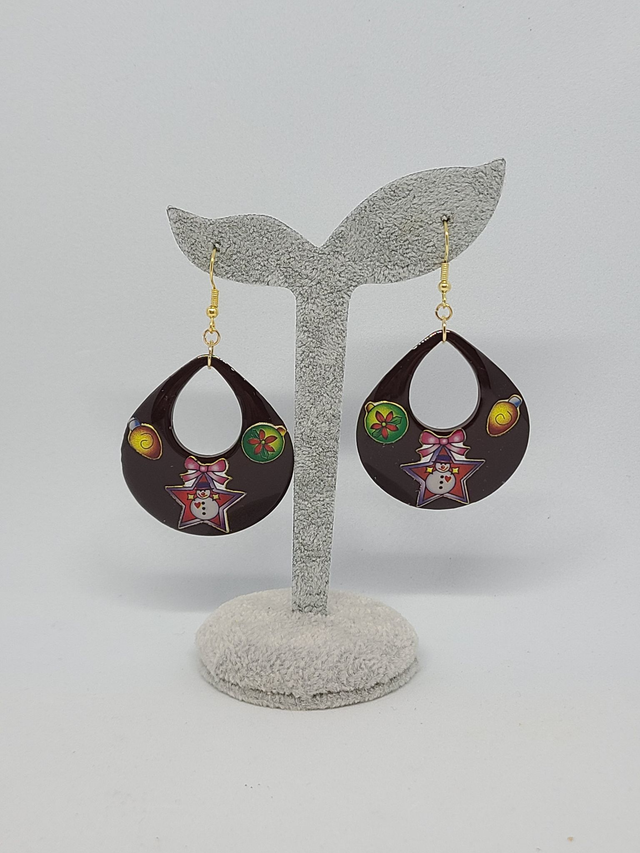 Boucles d'oreilles Boules de Noël