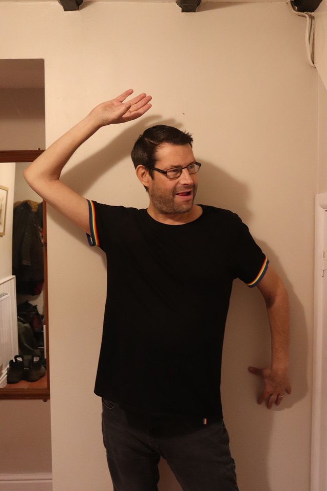 Newbury Pride rainbow trim T-shirt