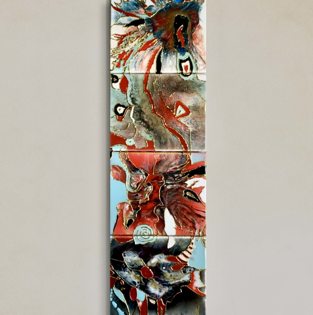 Le polyptyque by Oph - 100x30cm