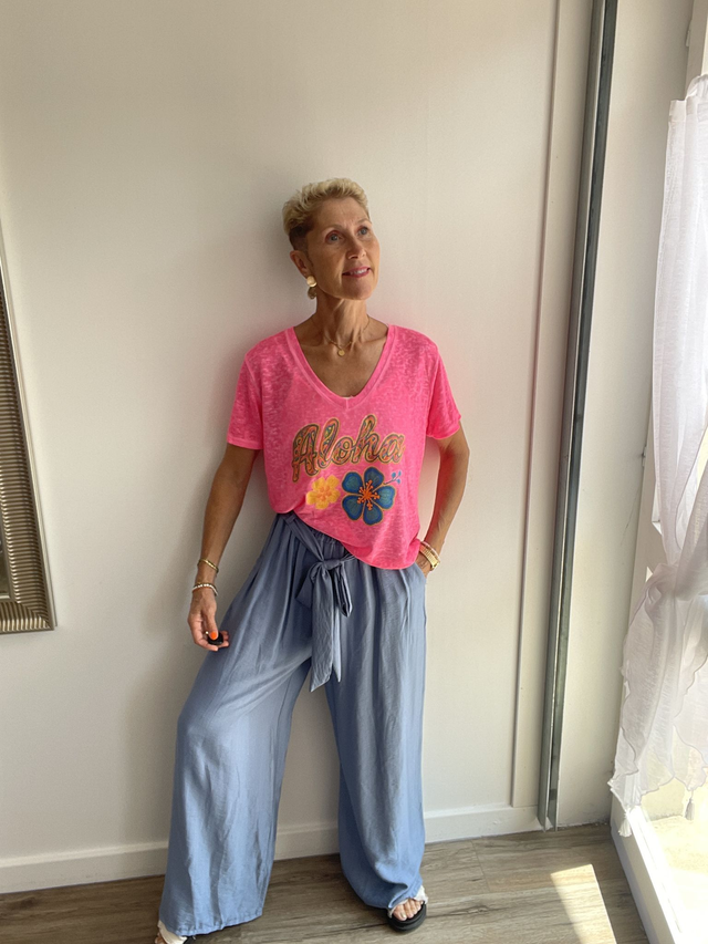 Tee shirt fluo rose