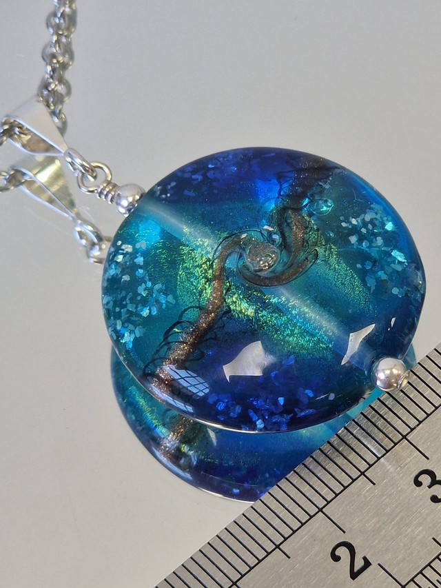 Bling Pendant, Aqua