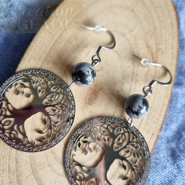 Obsidienne moucheté (neige)