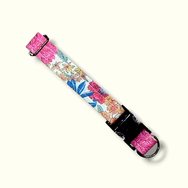 Adjustable Handmade Dog Collar - Floral Print