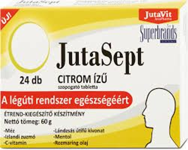 **Jutavit Jutasept cmúľacie tablety s príchuťou citrón – 24 ks