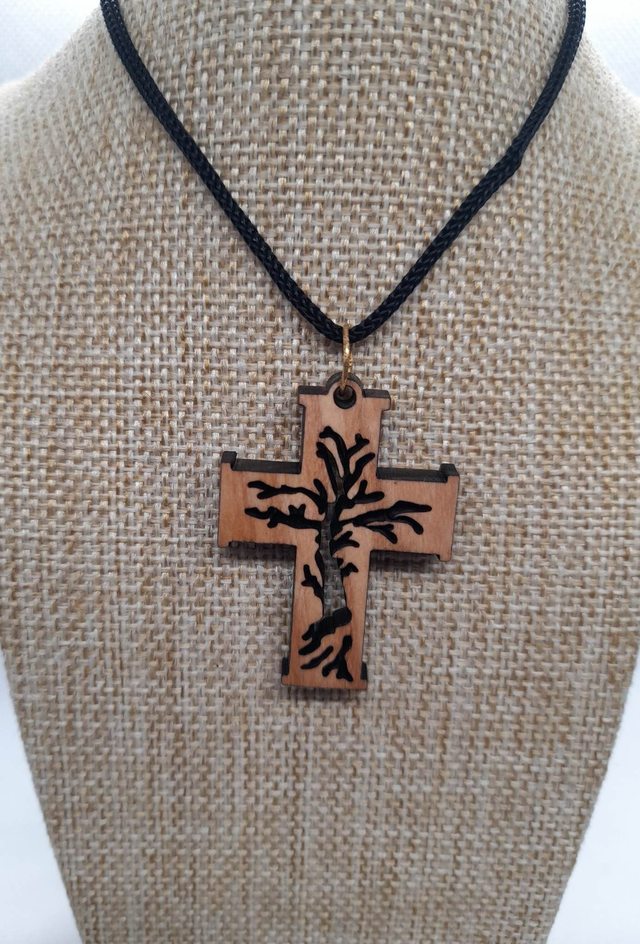 Pendentif Arbre en bois d&#039;olivier