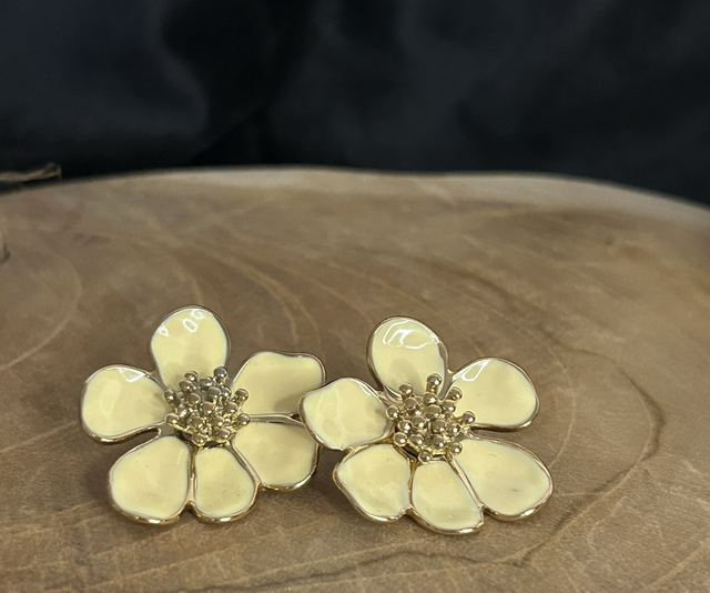 Boucles d’oreilles Pétales jaunes 