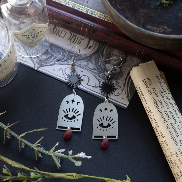 "bigeyes" boucle d'oreille en acier inoxydable