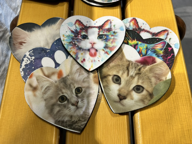 6 Dessous de verre cœur 1 offert 