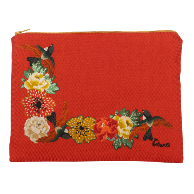 Trousse à Tout - Rouge - Lin et Coton